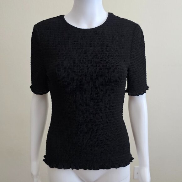 NWT MICHAEL Michael Kors  Smocked Georgette Top - Picture 3 of 6